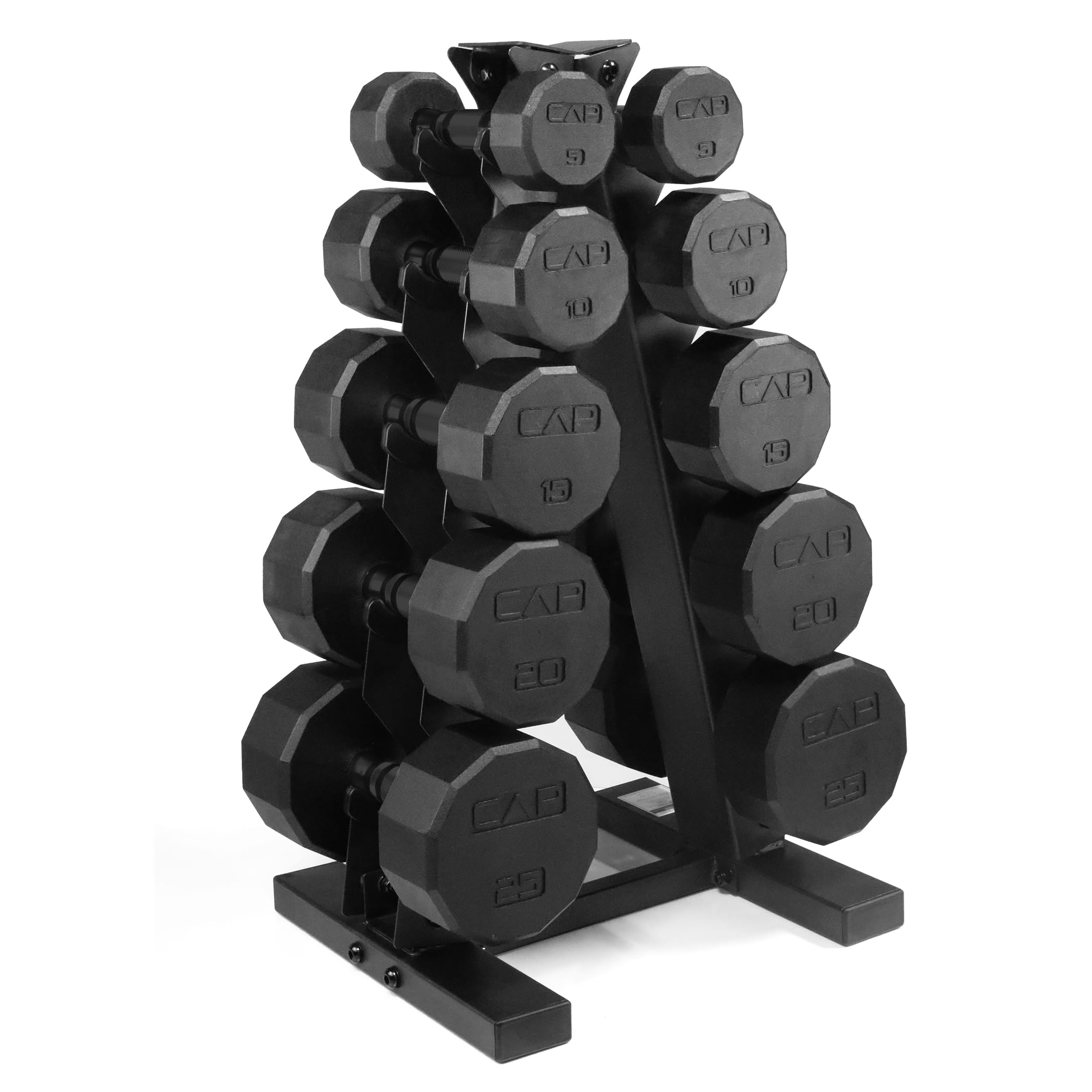 CAP Barbell Dumbbell Set with Rack | Multiple Options in 150lbs and 210lbs