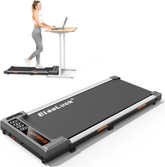 Elseluck Walking Pad, Under Desk Treadmill for Home Office, 2 in 1 Portable Walking Treadmill with Remote Control, Walking Jogging Machine in LED Display