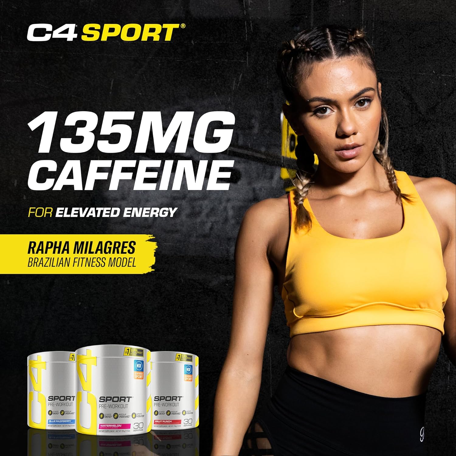 Cellucor C4 Sport Pre Workout Powder Fruit Punch - NSF Certified for Sport | 30 Servings, Packaging may vary.