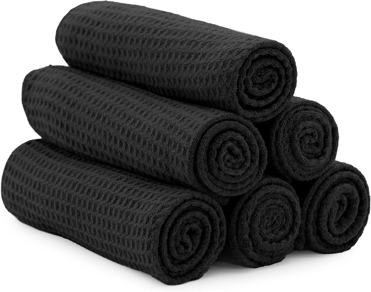 S&T INC. Microfiber Sweat Towel for Gym, Yoga Towel for Home Gym, Workout Towels for Gym Bag, 16 Inch x 27 Inch, 6 Pack